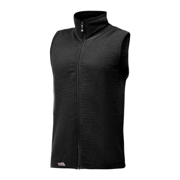 Vest 400 Full Zipper Merino Black