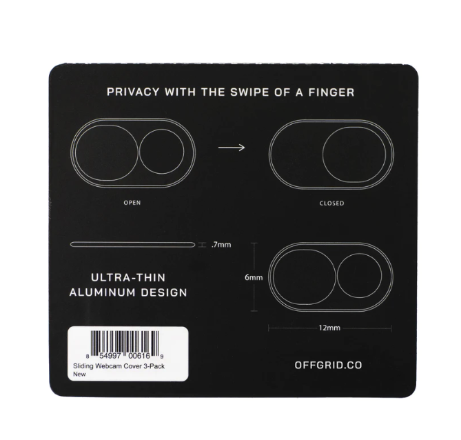 Sliding Webcam Cover 3-pack