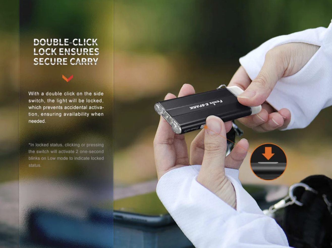 E-SPARK Keychain Flashlight & Powerbank (100 lumen)