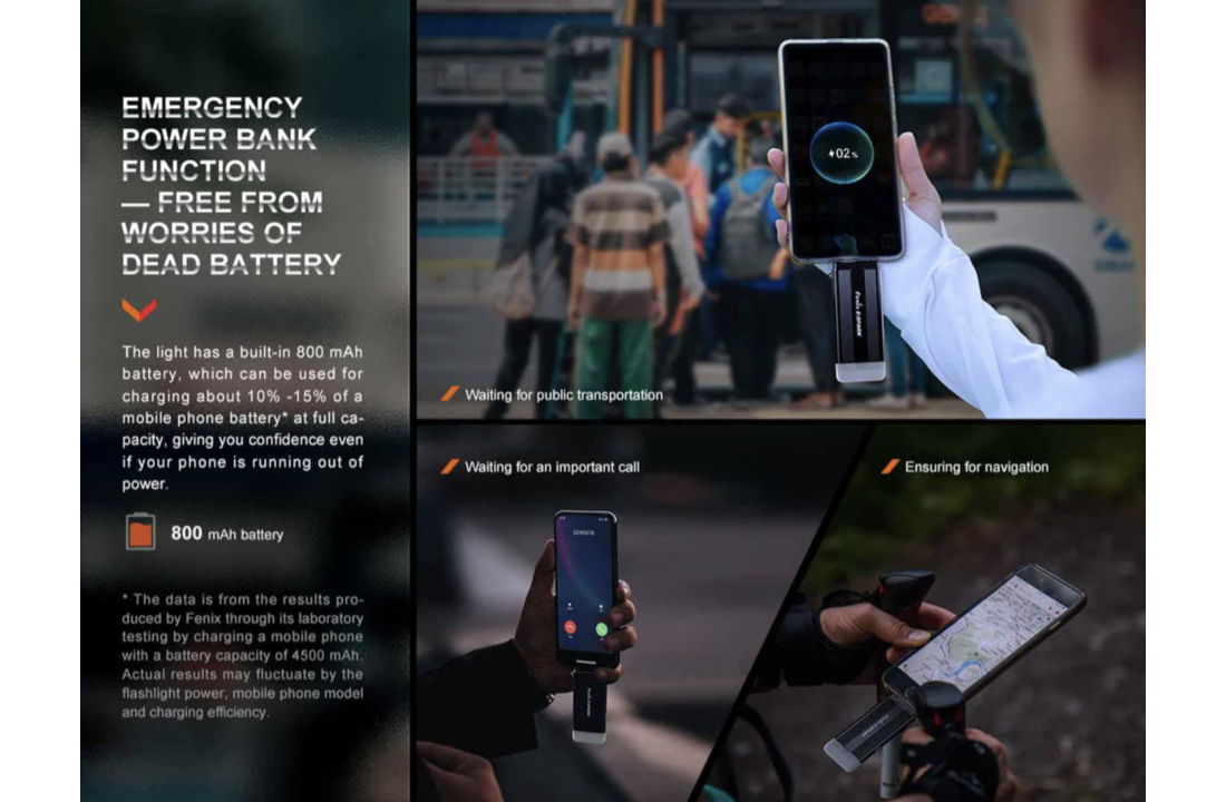 E-SPARK Keychain Flashlight & Emergency Powerbank (100 lumen)