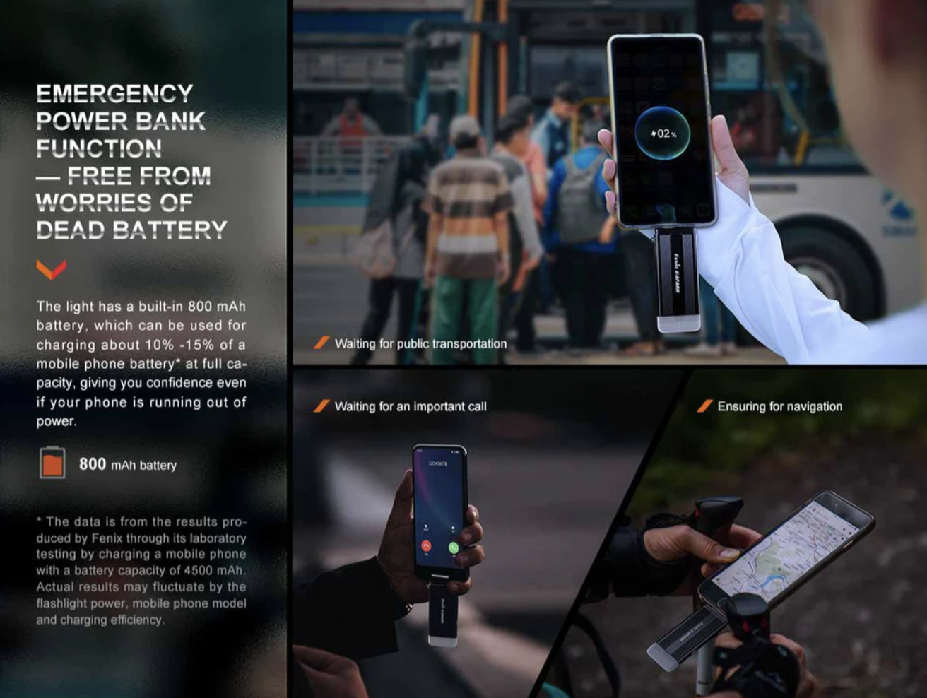 E-SPARK Keychain Flashlight & Powerbank (100 lumen)