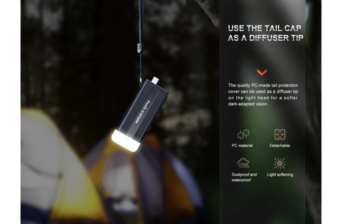 E-SPARK Keychain Flashlight & Emergency Powerbank (100 lumen)