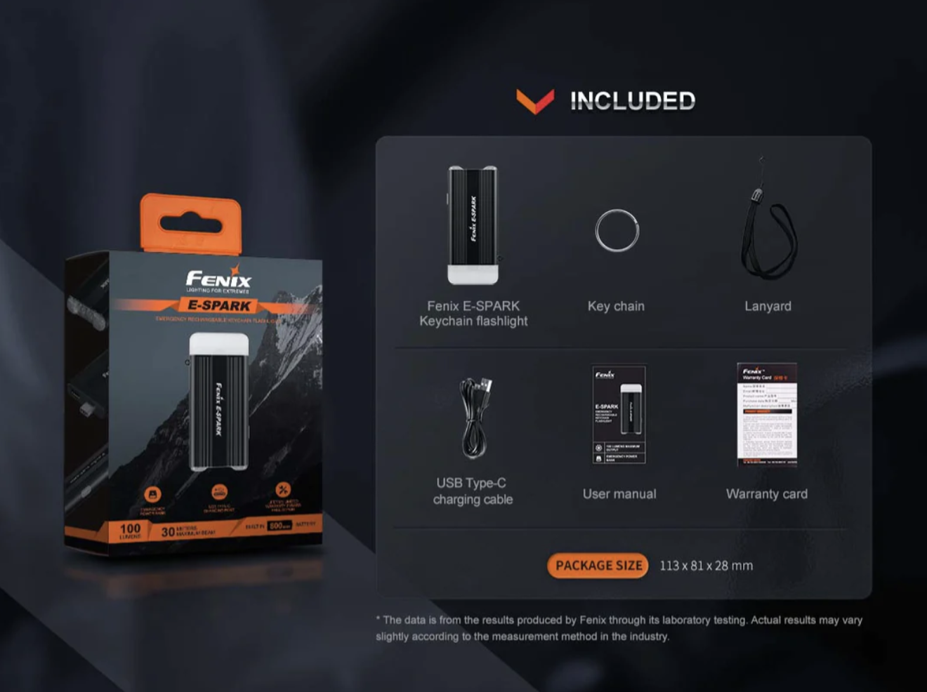 E-SPARK Keychain Flashlight & Powerbank (100 lumen)