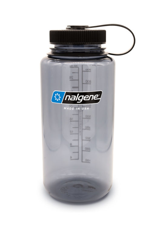 Wide Mouth Sustain Water Bottle 1L Black Grey
