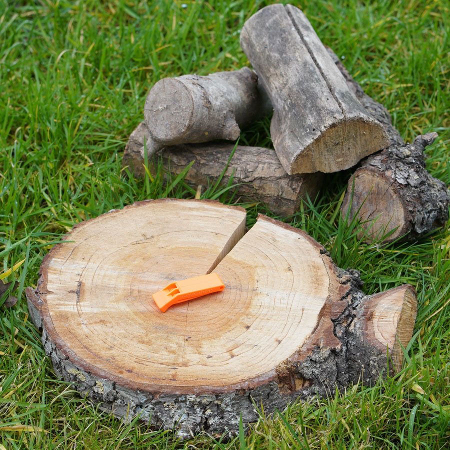 Nood Fluit met clip (hoge tonen) Orange