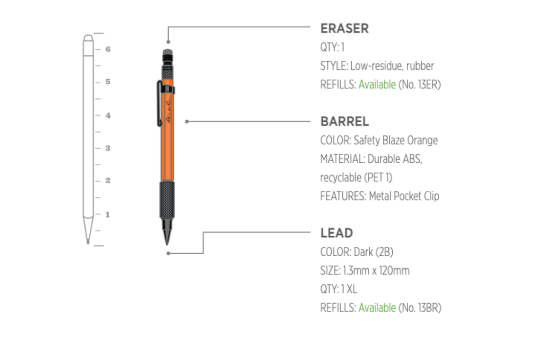 Mechanical Clicker Pencil 1.3 Black