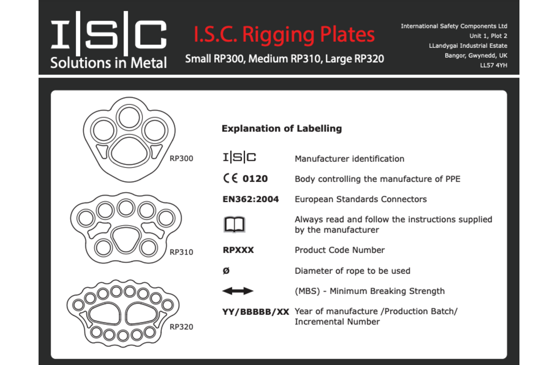 Rigging Plate 40kN Medium Black