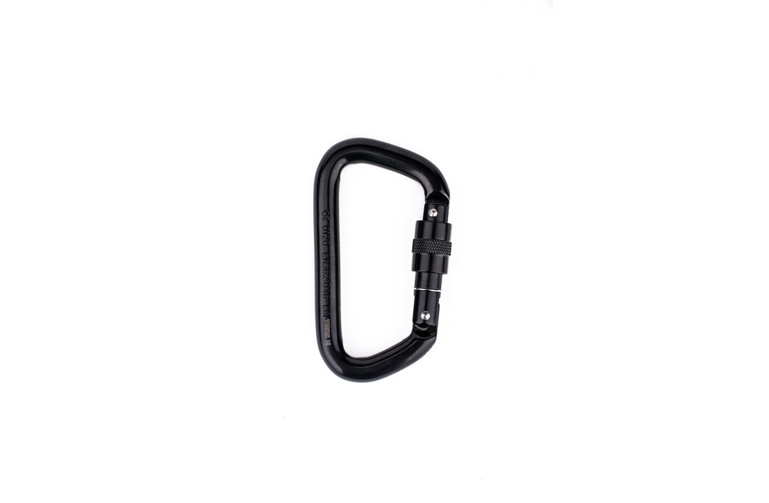 KH200 Steel Offset D Karabiner 50kN Black