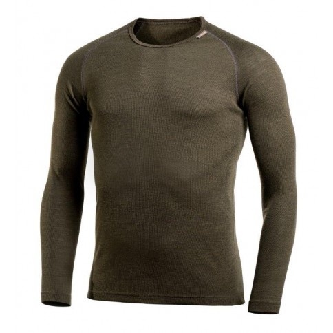 Crewneck LITE Merino LS Shirt Pine Green