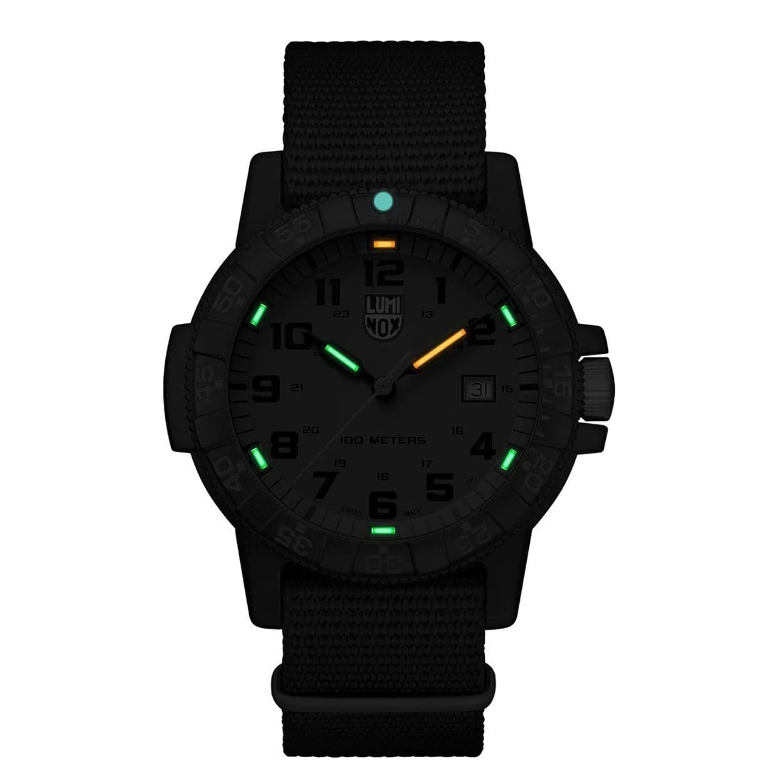 0337 Leather Back SEA Turtle Giant Black Green (44mm)