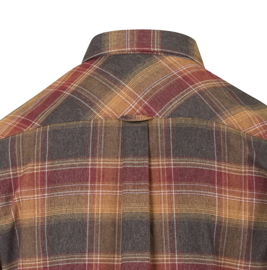 Greyman Shirt Coral Crimson Checkered