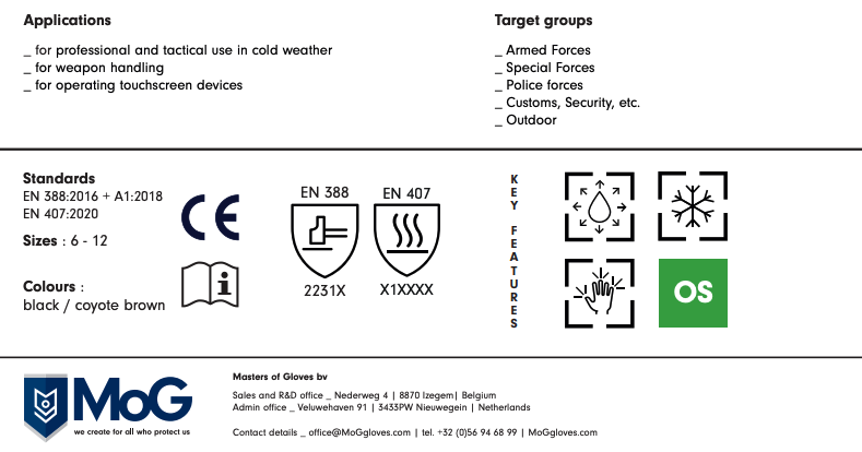 5505B - TARGET Polar Winter Gloves Black