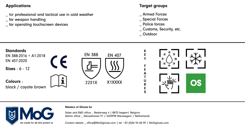 5505C - TARGET Polar Winter Gloves Coyote