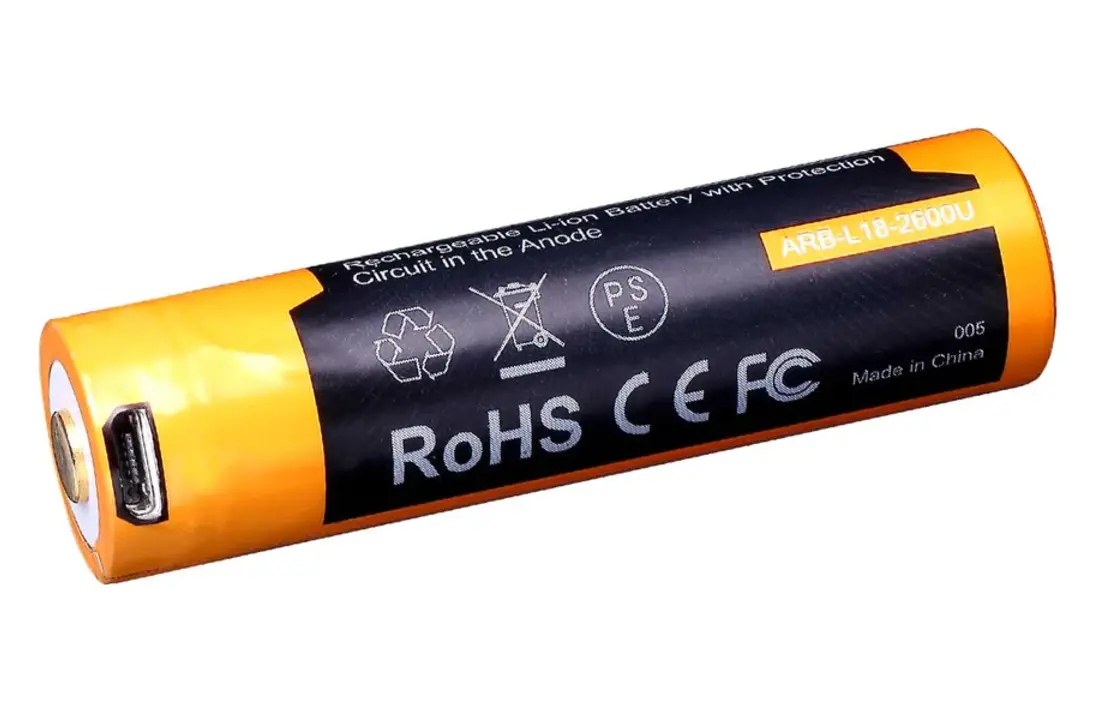ARB-L18 USB (18650) oplaadbare 3.7V 2600mAh accu