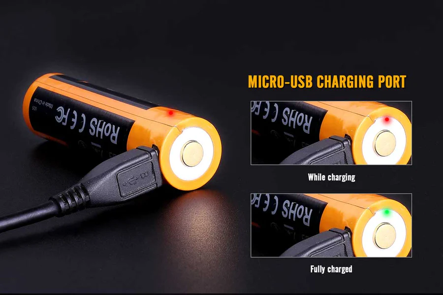 ARB-L18 USB (18650) oplaadbare 3.7V 2600mAh accu