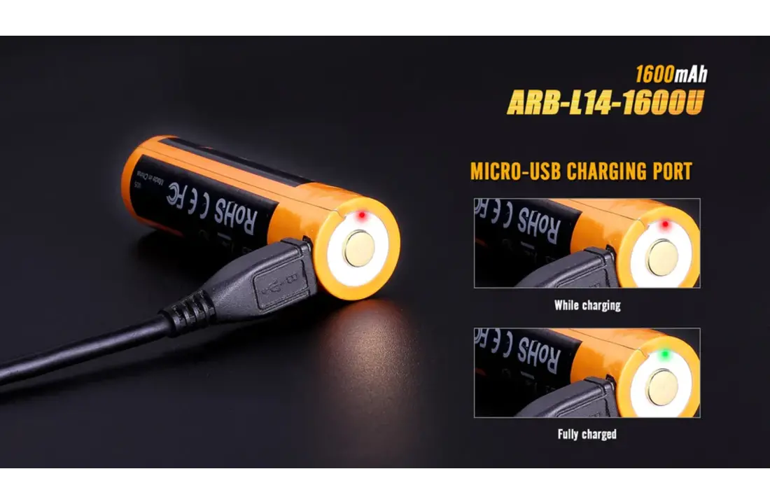 ARB-L14 USB (AA) oplaadbare 1.5V 1600mAh accu