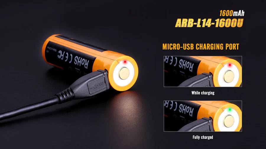ARB-L14 USB (AA) oplaadbare 1.5V 1600mAh accu