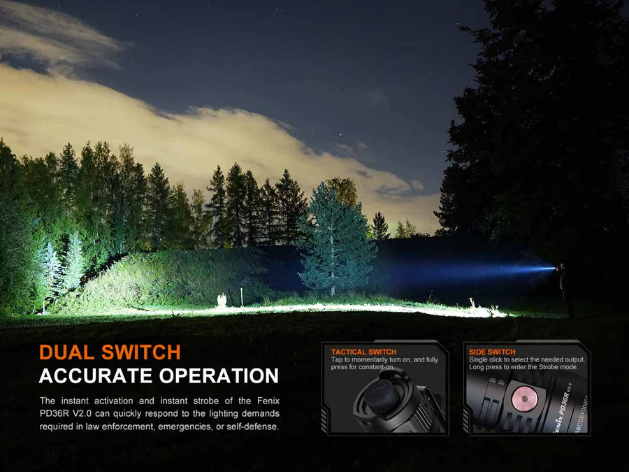 PD36R V2.0 Zaklamp / Flashlight (1700 lumen) incl. Accu