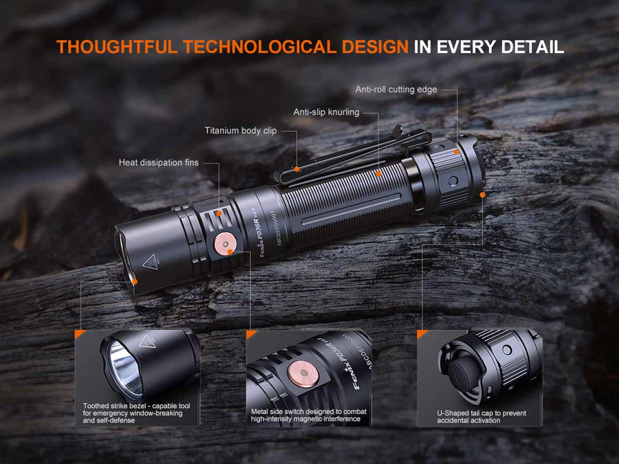 PD36R V2.0 Zaklamp / Flashlight (1700 lumen) incl. Accu