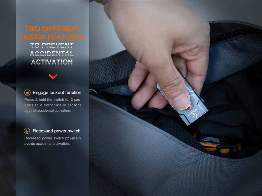 E03R V2.0 Mini Zaklamp / Flashlight (500 lumen) incl. Accu