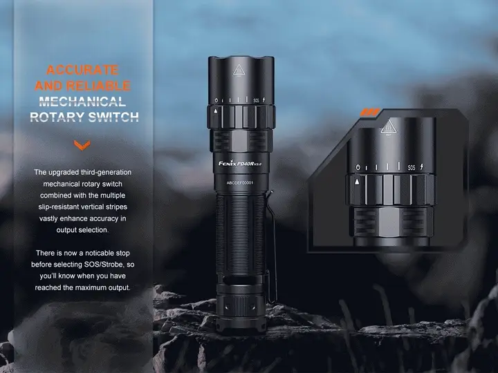 PD40R V3.0 Zaklamp / Flashlight (3000 lumen) incl. Accu