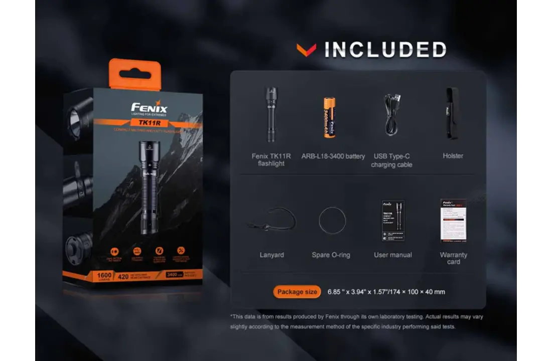 TK11R Zaklamp / Flashlight (1600 lumen)