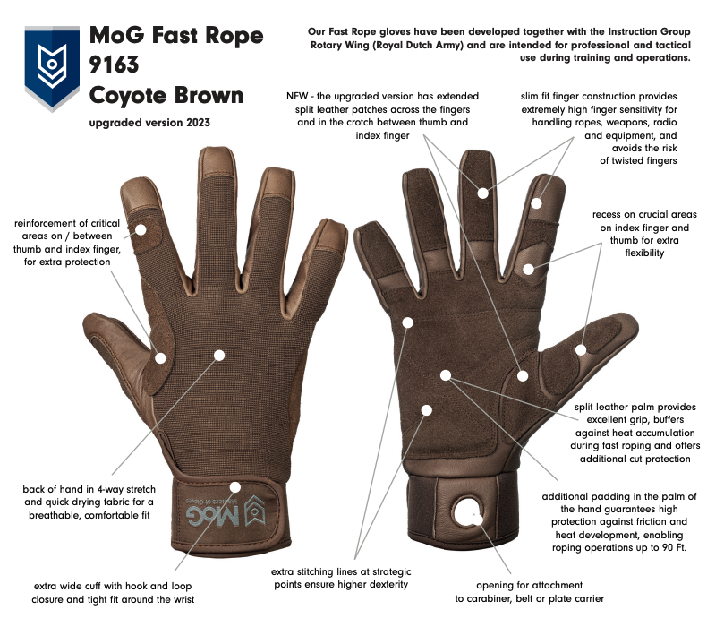 9163C - FAST ROPE Gloves Coyote