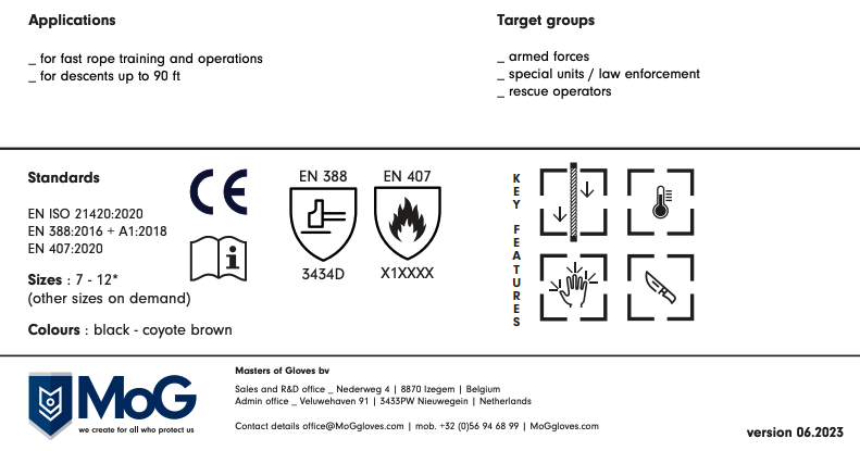9163C - FAST ROPE Gloves Coyote