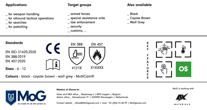 8109M - TARGET High Abrasion Gloves MultiCam