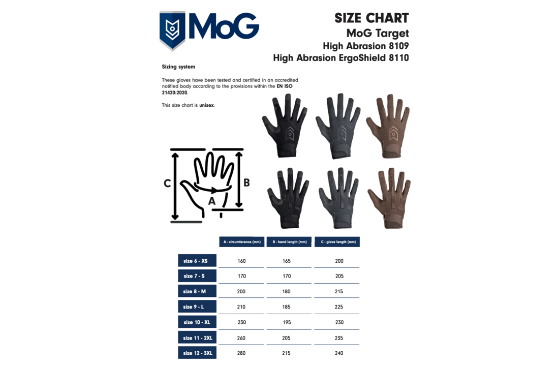 8110M - TARGET High Abrasion ErgoShield Gloves MultiCam