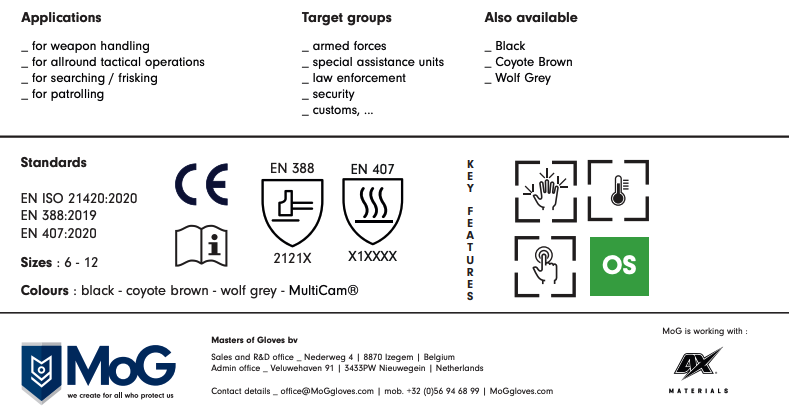8111M - TARGET Light Duty Gloves MultiCam