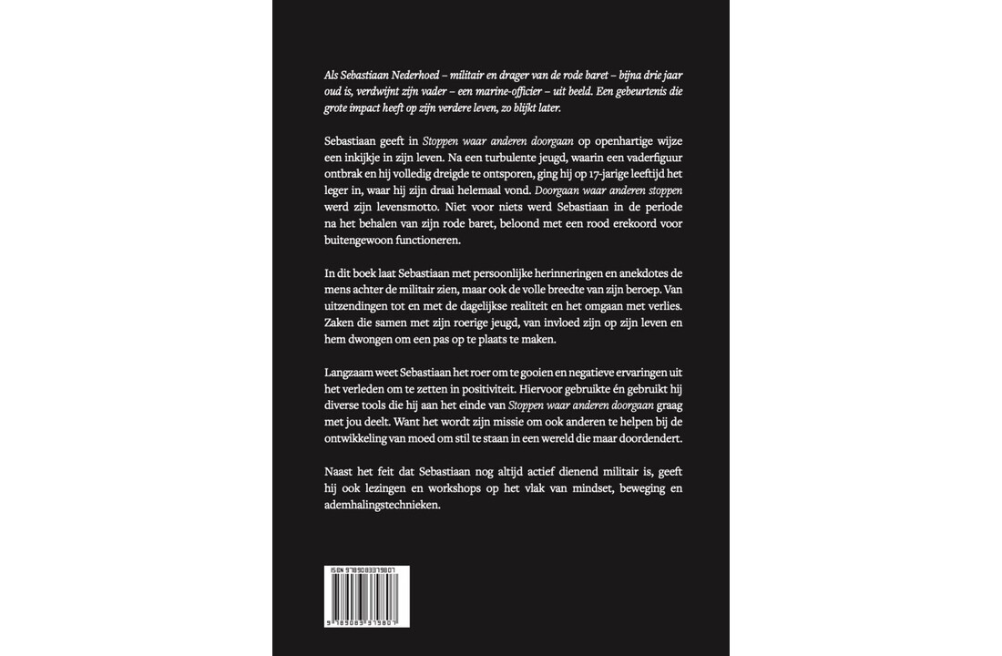 Boek "Stoppen Waar Anderen Doorgaan"