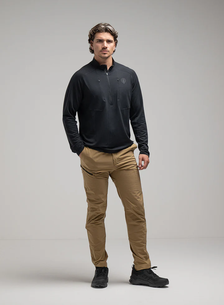 ORYON DELTA Long Sleeve T-Shirt Obsidian Black