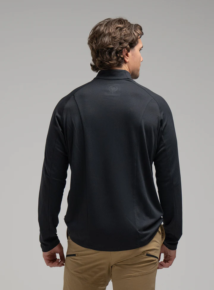 ORYON DELTA Long Sleeve T-Shirt Obsidian Black