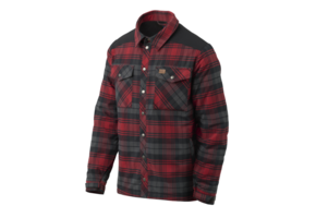 Winter Warden Shirt Slate Crimson Plaid