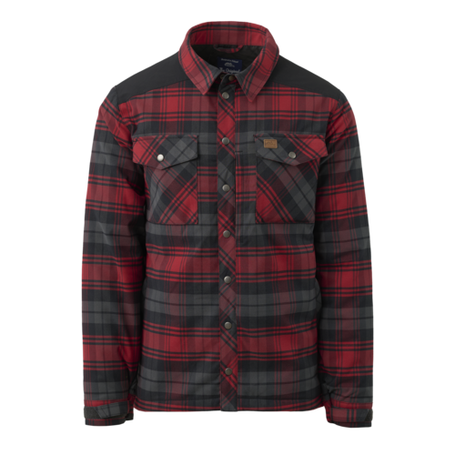 Winter Warden Shirt Slate Crimson Plaid
