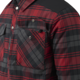 Winter Warden Shirt Slate Crimson Plaid