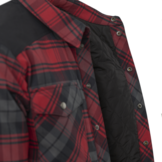 Winter Warden Shirt Slate Crimson Plaid
