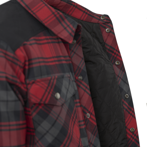Winter Warden Shirt Slate Crimson Plaid
