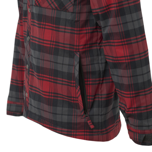 Winter Warden Shirt Slate Crimson Plaid