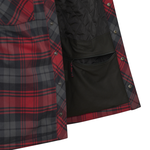 Winter Warden Shirt Slate Crimson Plaid