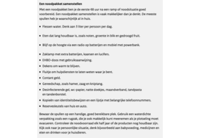 Emergency Pack Packing List