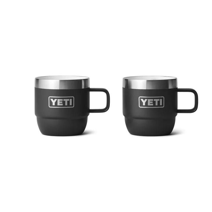 Rambler® 6 oz 177ml Stapelbare Mokken Set Zwart