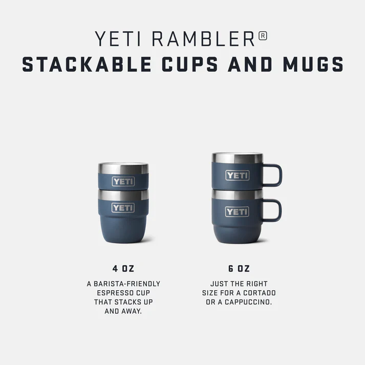 Rambler® 6 oz 177ml Stapelbare Mokken Set Navy