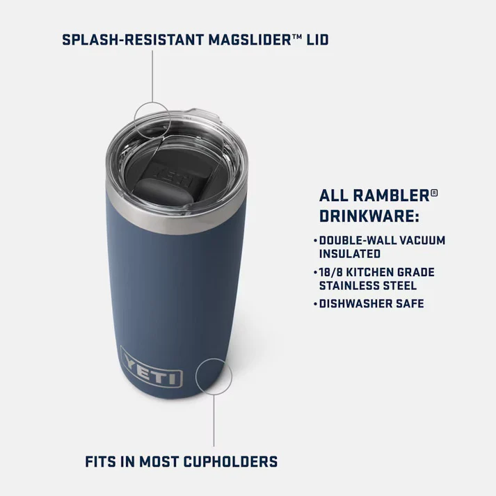 Rambler® 10 oz 296ml Tumbler met MagSlider™ Lid Navy
