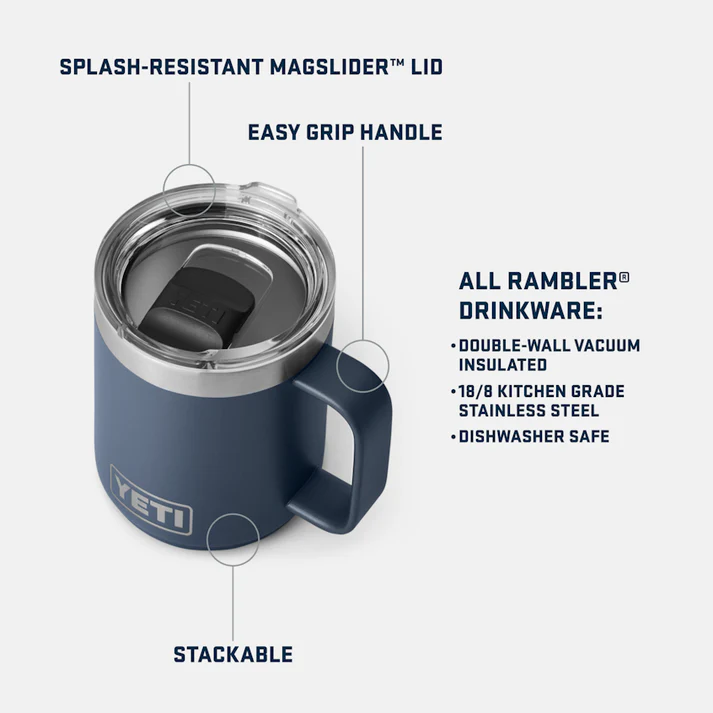 Rambler® 10 oz (296ml) Mug With MagSlider™ Lid Navy