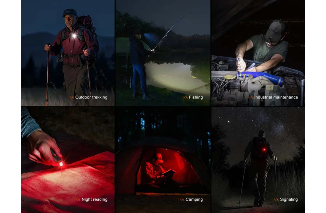 SW05R-RED Rechargable Clip-On Flashlight (150 lumen)