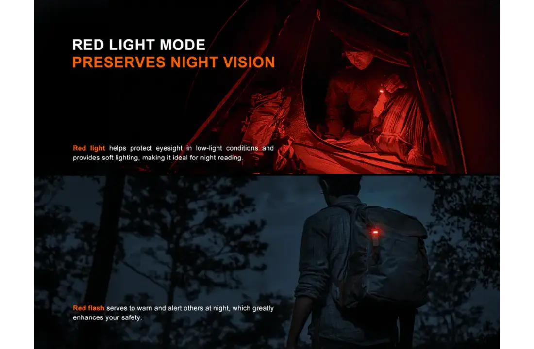 SW05R-RED Rechargable Clip-On Flashlight (150 lumen)
