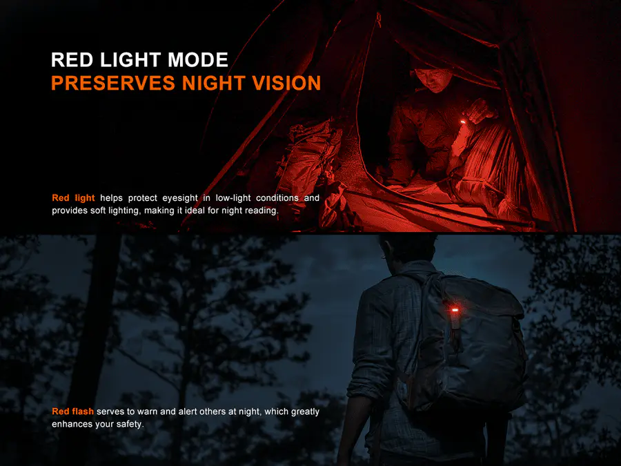 SW05R-RED Rechargable Clip-On Flashlight (150 lumen)