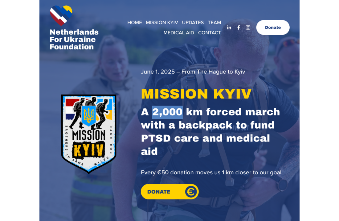 Ukraine Support Patch "Wounded Warrior"